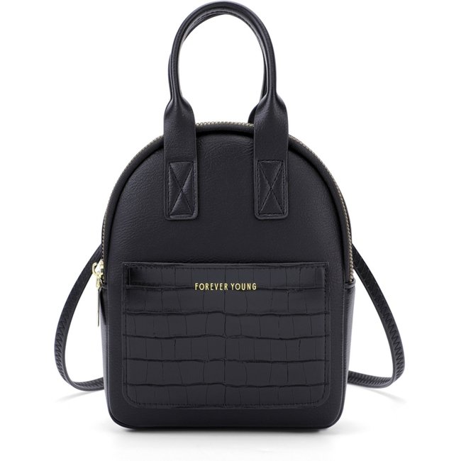 Mini Mochila Bolsa Feminina Transversal Tiracolo Preta