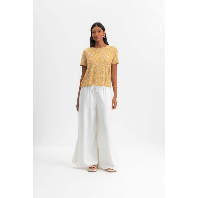 Blusa feminina floral Essendi Amarelo