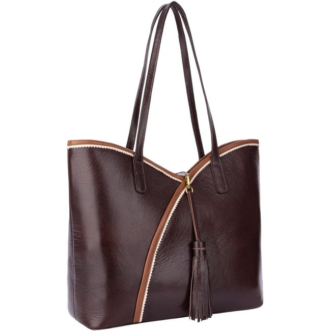 Bolsa de couro grande Rachel Café