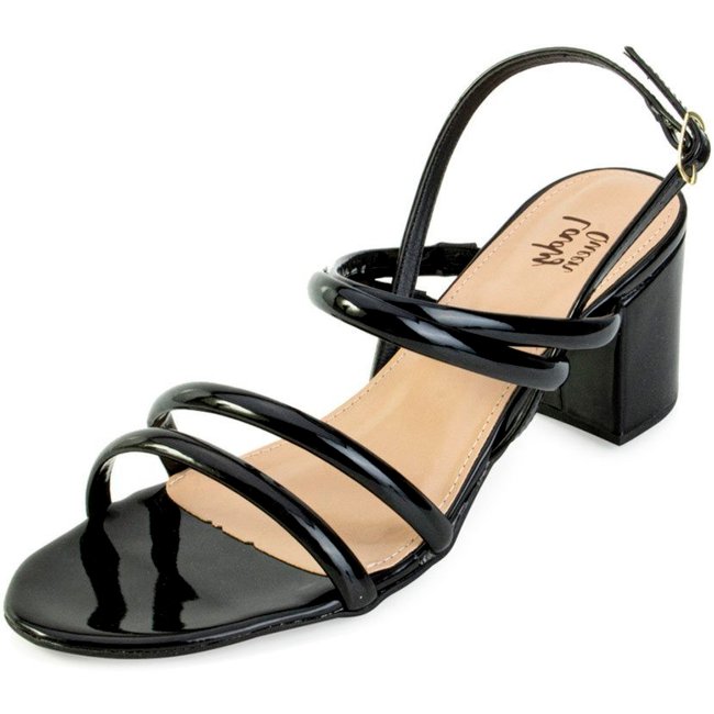 Sandália Lady Queen AM23-12903 Preto
