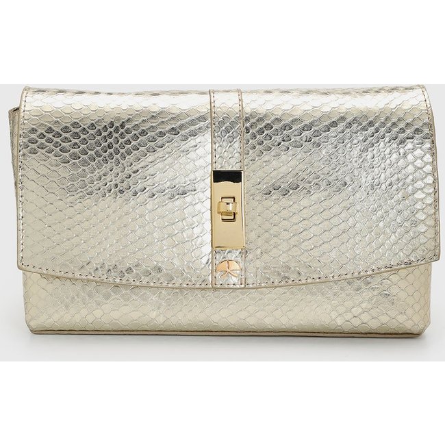Bolsa Feminina Luiza Barcelos Texturizada Dourada