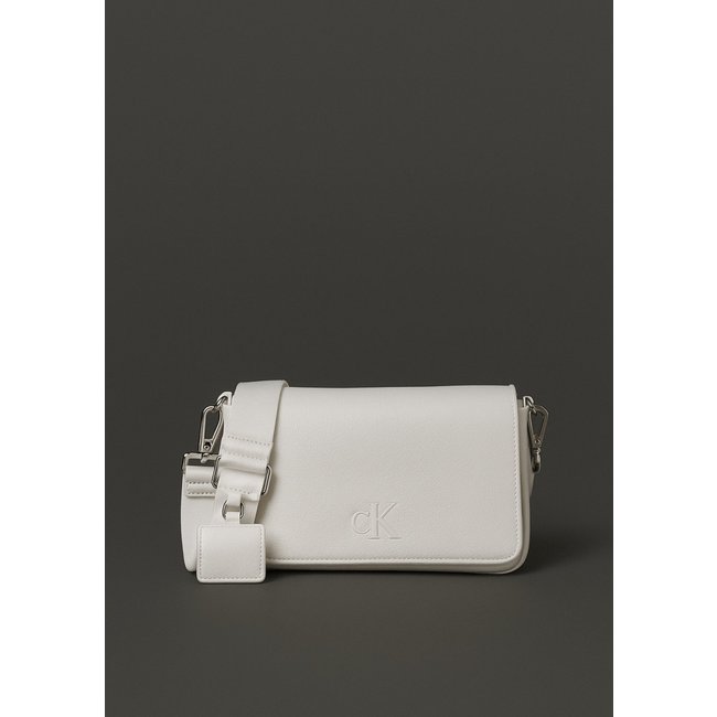 Bolsa Média Feminina Chaveiro Calvin Klein Jeans - Off White Calvin Klein Jeans