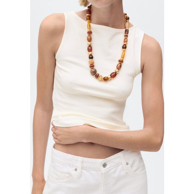 Regata Feminina Mango Tecla Off-White