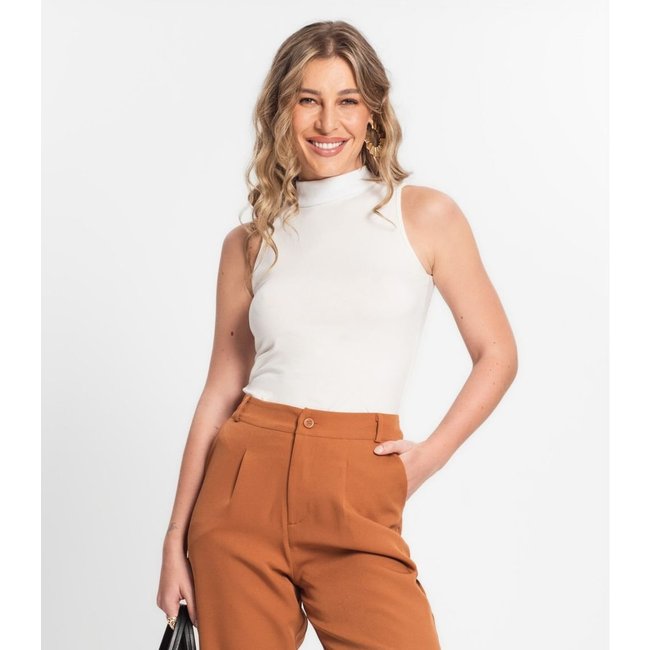 Regata Feminina Gola Alta Endless Bege