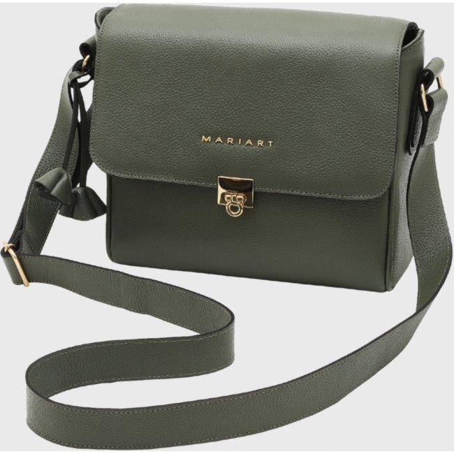 Bolsa Transversal Couro Mariart Âmbar Army