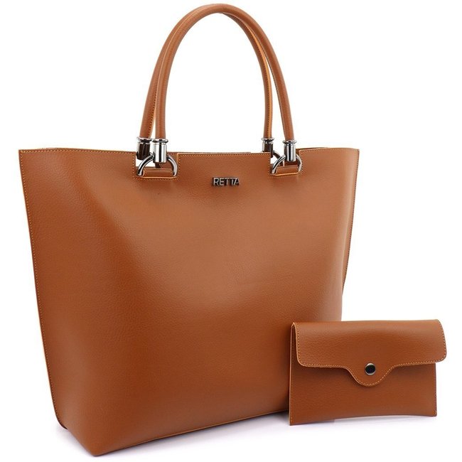Bolsa Sacola Feminina de Ombro Grande Retta Oficial Caramelo