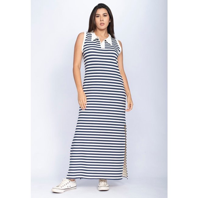 Vestido CabanaFree Midi Regata Polo Navy
