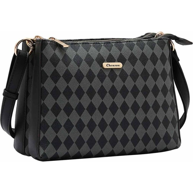Bolsa Feminina Chenson Original Geométrica Transversal 3484854