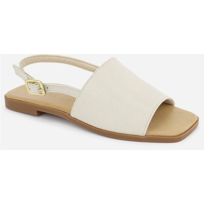 Sandália Rasteira Maria Paula Casual Conforto Off White