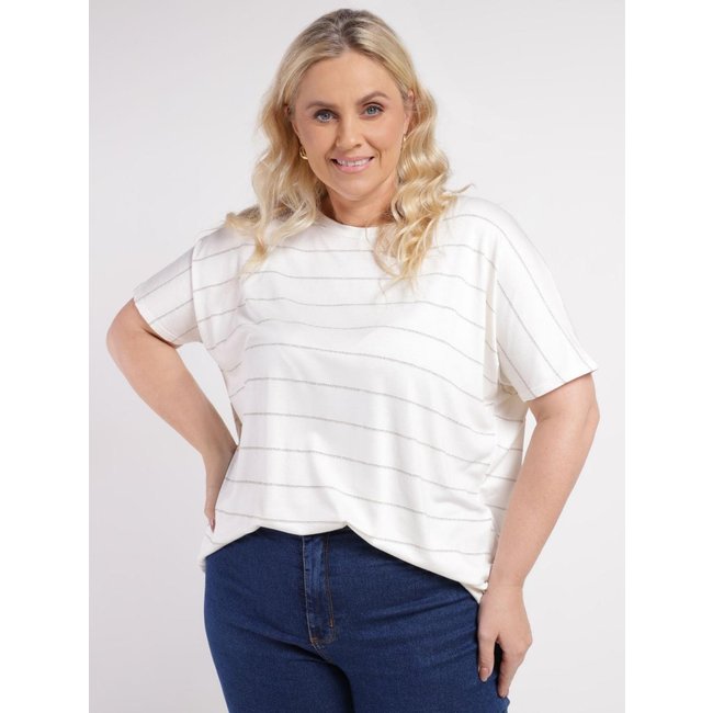 Blusa Manga Curta Plus Size Autentique Feminina OFF WHITE