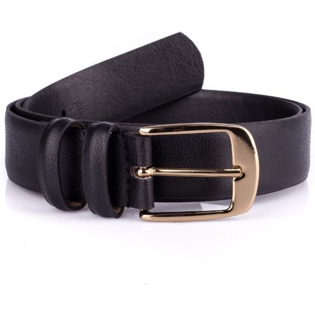 Cinto feminino largo de couro Thalia Preto