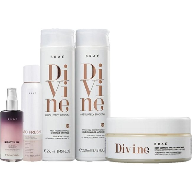 Brae Divine Duo 250ml Máscara 200ml Beauty Sleep 100ml e So Fresh 150ml