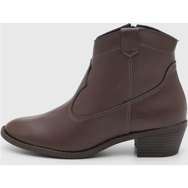 Bota Feminina Moleca Cano Baixo Marrom