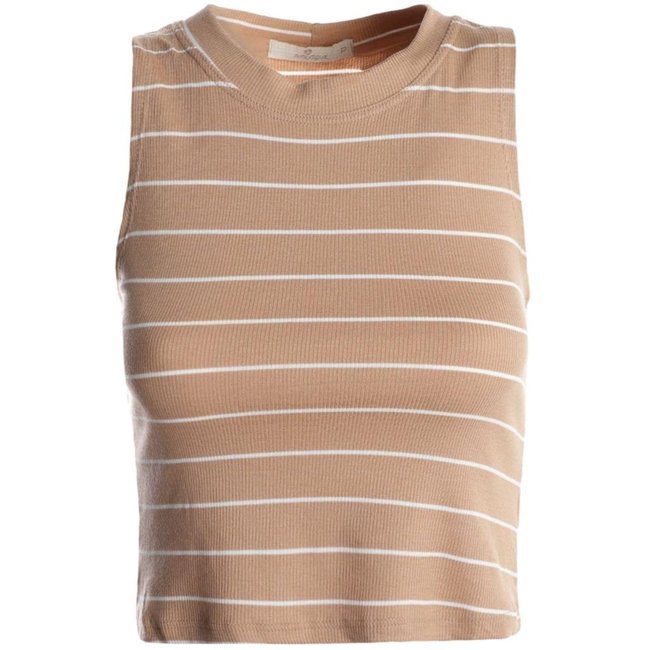 Blusa Regata Listrada Autentique Feminina BEGE/BEGE/OFF WHITE