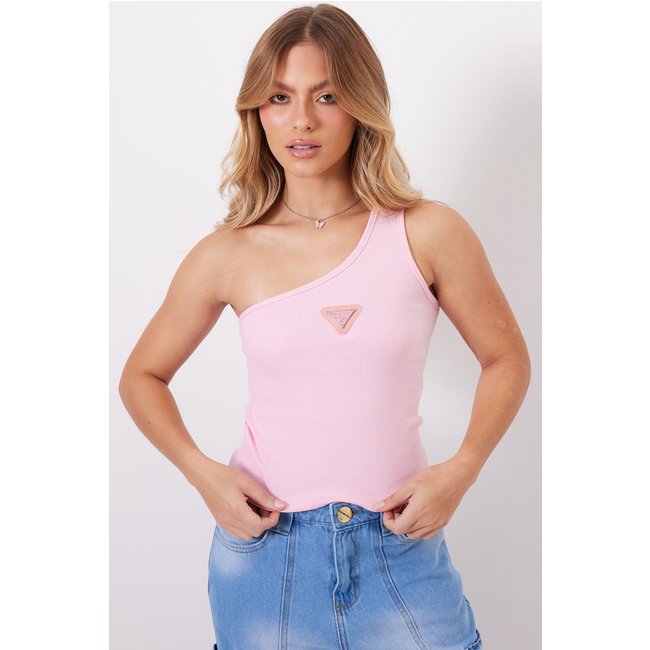 Regata Feminina Um Ombro Planet Girls Rosa