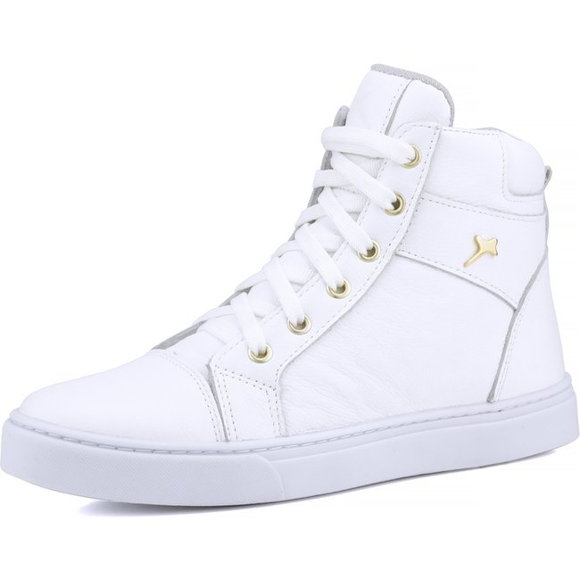 Bota Casual Sneaker Casual Mr Gutt em Couro Branco