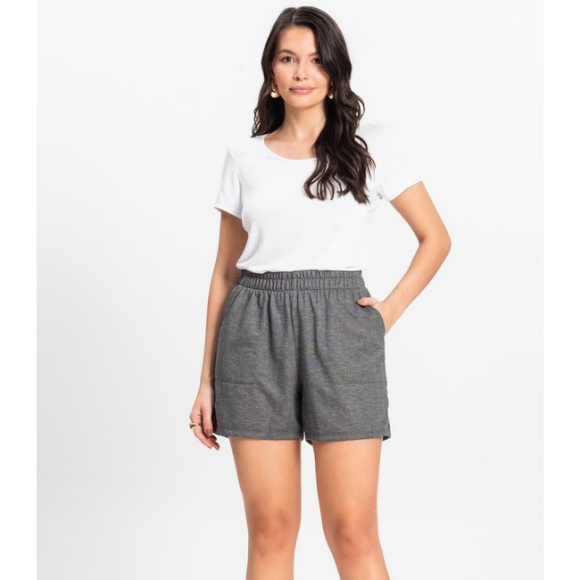 Shorts Moletinho Basic Rovitex Cinza