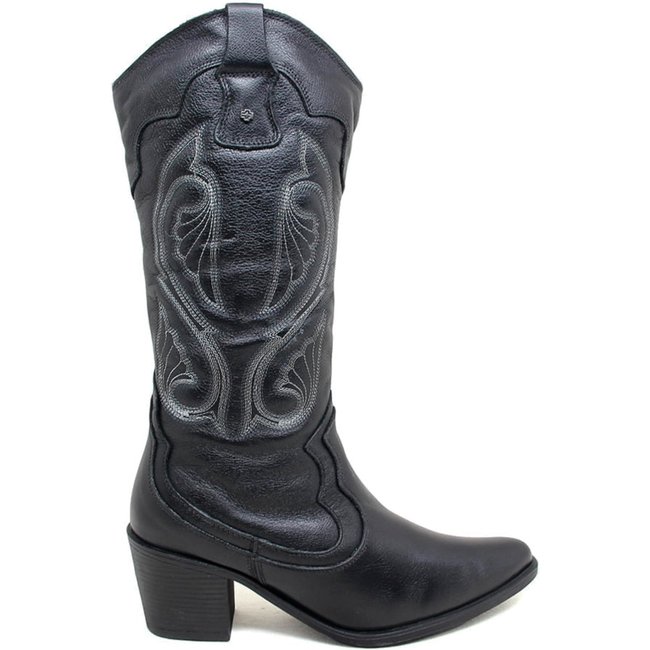 Bota New Western Couro Preto - NWE001