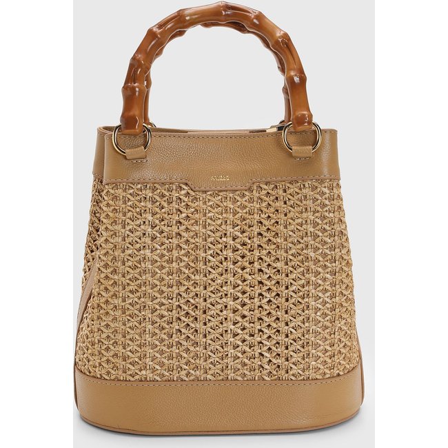 Bolsa Feminina Arezzo Palha Alça Bambu Natural