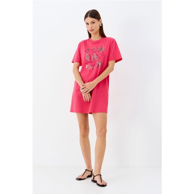 Vestido T-Dress Silk Metalizada ACT Feminino