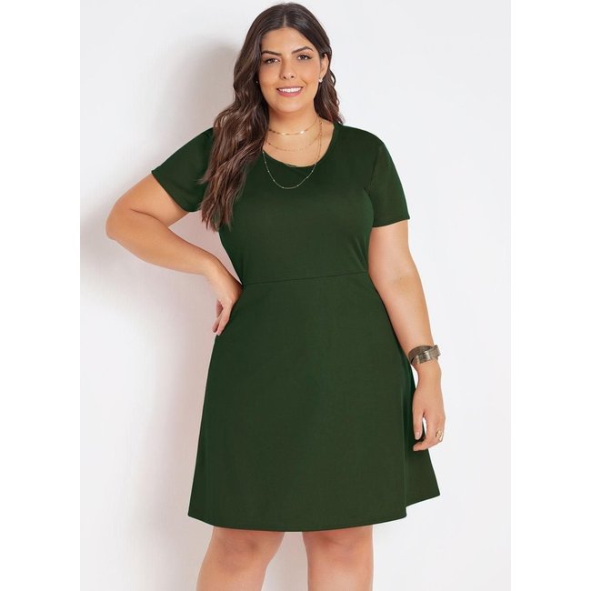 Vestido Em Malha Verde Militar Marguerite