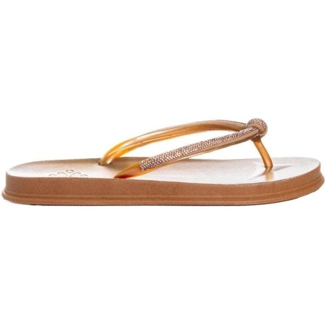 Chinelo Feminino Pixolé Strass Bronze Incolor