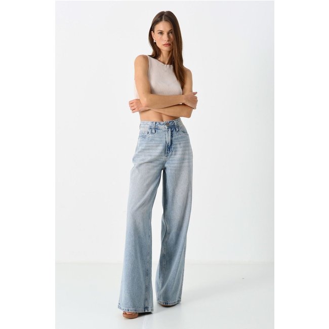 Calça Jeans Wide Leg Clara ACT Feminino