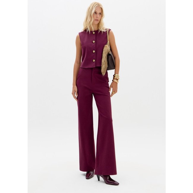 Calça Wide Leg Com Cintura Média Lança Perfume