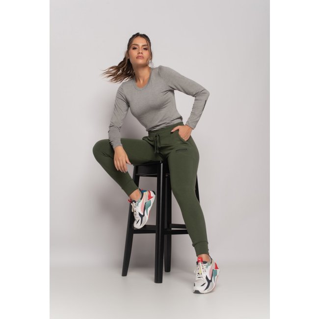 Blusa Sport Manga Longa e Gola Redonda Malha Salvatore Mescla