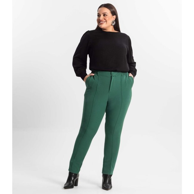 Calça Alfaiataria Plus Size Secret Glam Verde