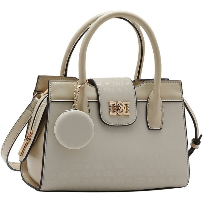 Bolsa Feminina Chenson Relevo Monograma Mão 3485434 Nude