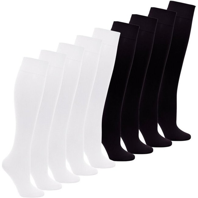 Kit 9 Pares de Meias 3/4 Fio 40 Opaca Loba 5550-001 Branco