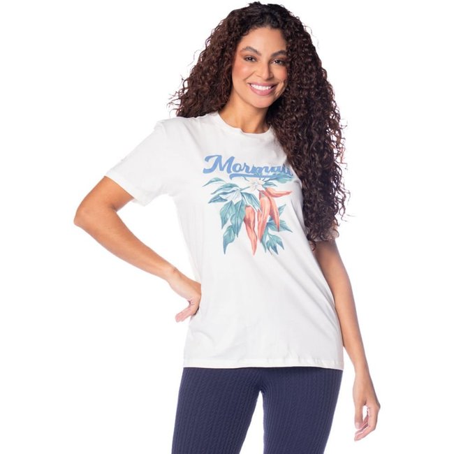 Camiseta Feminina Mormaii Flor Off White