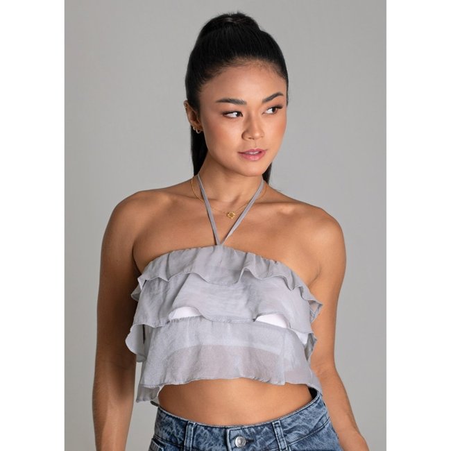 Blusa Sawary Fashion Folia CINZA