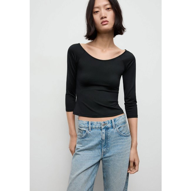 Blusa Feminina Mango Llopi Preta