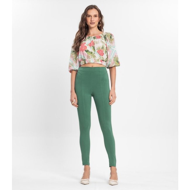 Legging Feminina Em Bengaline Endless Verde