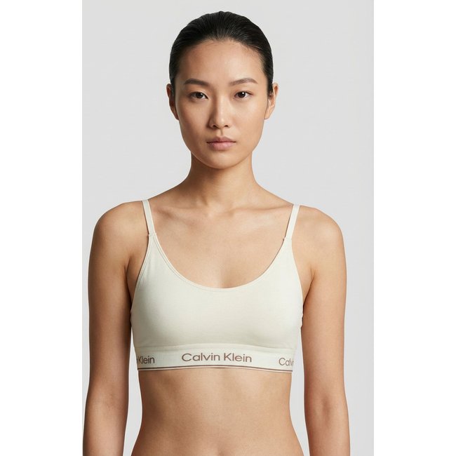 Top Feminino Calvin Klein Modern Cotton Seamless Off-White