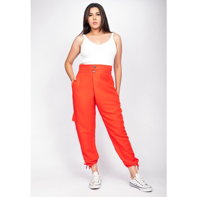 Calça Lisle Cargo Amazonia Vital Viscose Laranja