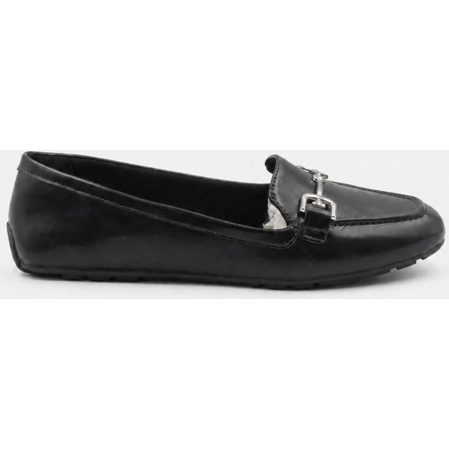 Mocassim Zatta Corrente Flat Monique Preto