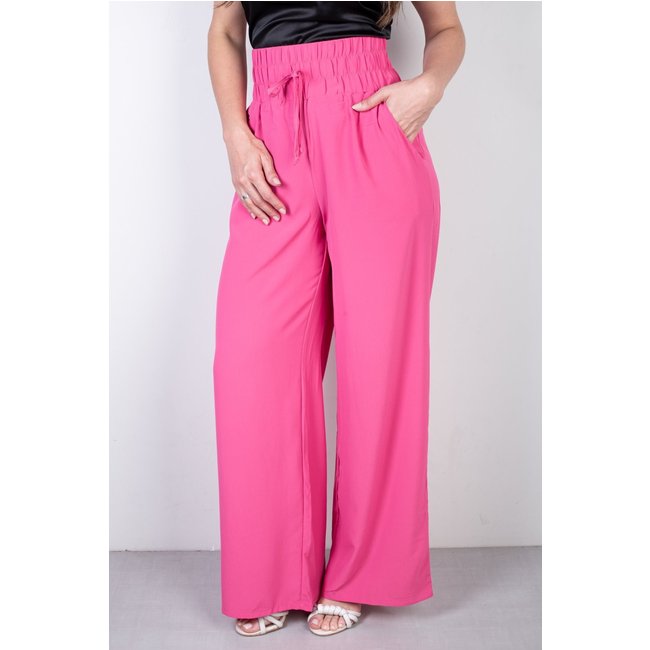 Calça Enluaze Feminina Pantalona Com Elástico 51129 - Rosa