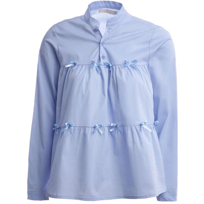 Camisa Gola Padre Laços Autentique Feminina AZUL CLARO