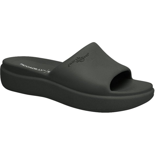 Chinelo Piccadilly Super Leve Marshmallow Nuvem Impacto Conforto Preto
