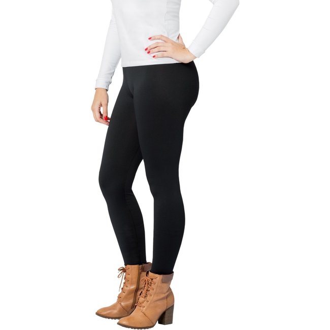 Calça Térmica RT Frio Extremo Feminina Segunda Pele 250g Peluciada com Fleece Inverno Viagem Neve Moto Esportes Outdoor Preto