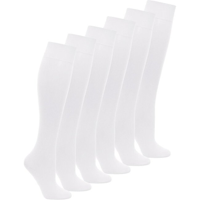 Kit com 6 Meias 3/4 Fio 40 Opaca Loba 5550-001 Branco