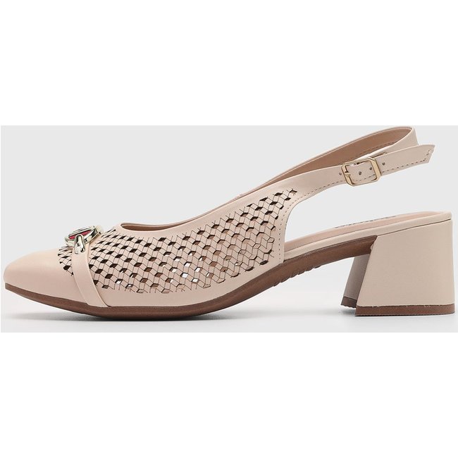 Scarpin Feminino Dakota Vazado Slingback Off-white