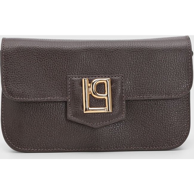 Bolsa Feminina Lança Perfume Fecho Metálico Marrom Escuro