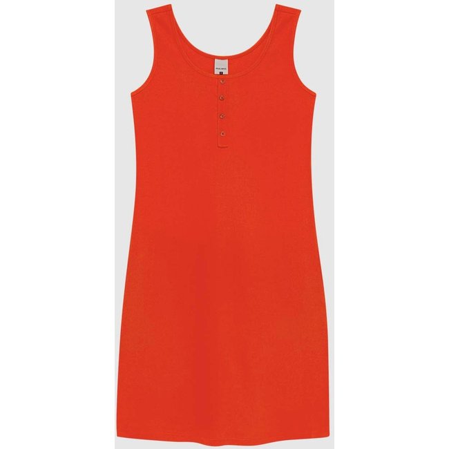 Vestido Feminino Botões Frontais Em Malha Algodão