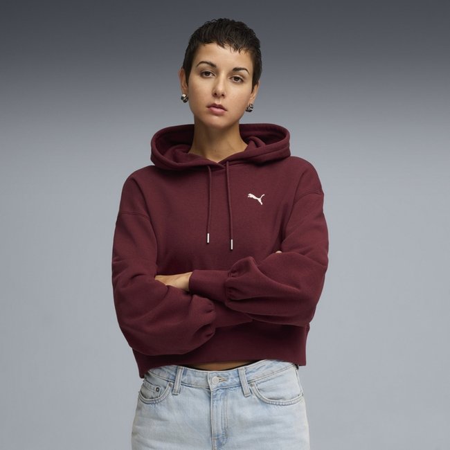Moletom com Capuz WARDROBE ESS Relaxed Cropped Feminino