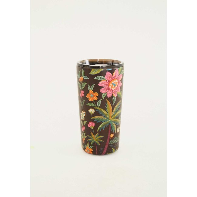 Copo FARM Samba das Araras Floral Preto