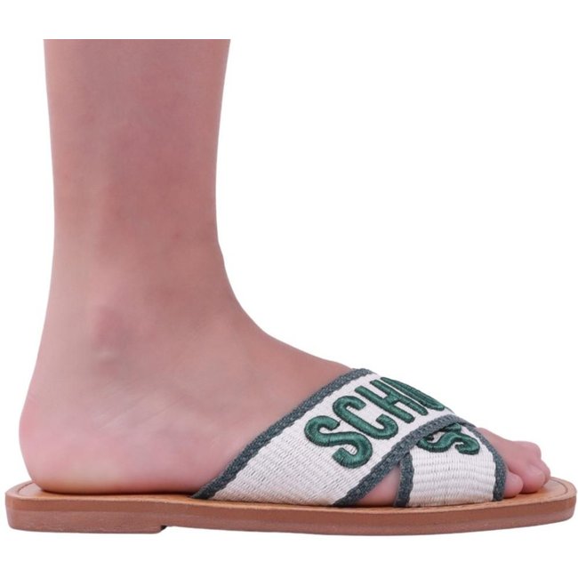 Sandália Rasteira Schutz Feminina S208890116 Verde Incolor